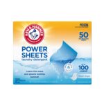 Arm & Hammer Power Sheets Laundry Detergent, Fresh Linen - 50 Pre-Measured Sheets, Deep Cleaning Formula, Quick Dissolve Technology, Zero Plastic Waste - Ideal for Eco-Friendly Everyday Laundry - Image 3