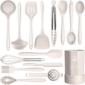 Dishwasher Safe Silicone Cooking Utensils Set - 446°F Heat Resistant Basic Silicone Kitchen