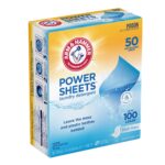 Arm & Hammer Power Sheets Laundry Detergent, Fresh Linen - 50 Pre-Measured Sheets, Deep Cleaning Formula, Quick Dissolve Technology, Zero Plastic Waste - Ideal for Eco-Friendly Everyday Laundry