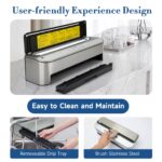 Vacuum Sealer Machine, 85kPa 120W Automatic Food Vacuum Sealer, Powerful Sealing System, Build-in Cutter, Bags Storage, Food Saver With Moist Mode and Air Suction Hose - Image 4