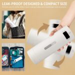Mini Travel Electric Kettle 450ML, 4 Temperature Settings, Double Wall 316 Stainless Steel, Portable Hot Water Boiler for Hotel/Office, with Storage Bag and Cleaning Brush (White 1) - Image 5