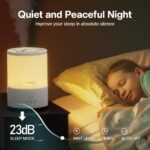 Airelax Humidifier 2.5L Air Humidifier for Bedroom Baby Room Cool Mist Small Humidifier with 360° Dual Nozzles, Top Fill, Quiet Sleep Mode, Auto Shut Off, Humidifier & Oil Diffuser & Night Light - Image 5