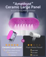 Jack ＆ Rose Travel Steamer for Clothes, 100-220V Portable Iron, 15s Heat Up, Steamer ＆ Iron 2 In 1, Travel Size, Large Ceramic Heat Panel, for Global ＆ Europe - Image 5