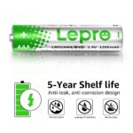Lepro AAA Alkaline Batteries, 1.5 Volt 1200mAh Triple A Batteries, Long Lasting Power, Holds Power Up to 10 Years, Anti-Leakage Technology, Ideal for Everyday Devices, Pack of 24 - Image 3