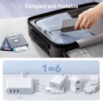 100W USB C Charger, 6-Port Compact Charger, Multi Fast Charging Port USB Power Adapter for iPhone 17 16 15 14 Pro Max, Samsung Galaxy S22 S21 S20 Note Edge - Image 7