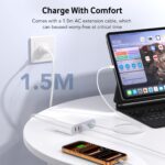 100W USB C Charger, 6-Port Compact Charger, Multi Fast Charging Port USB Power Adapter for iPhone 17 16 15 14 Pro Max, Samsung Galaxy S22 S21 S20 Note Edge - Image 8